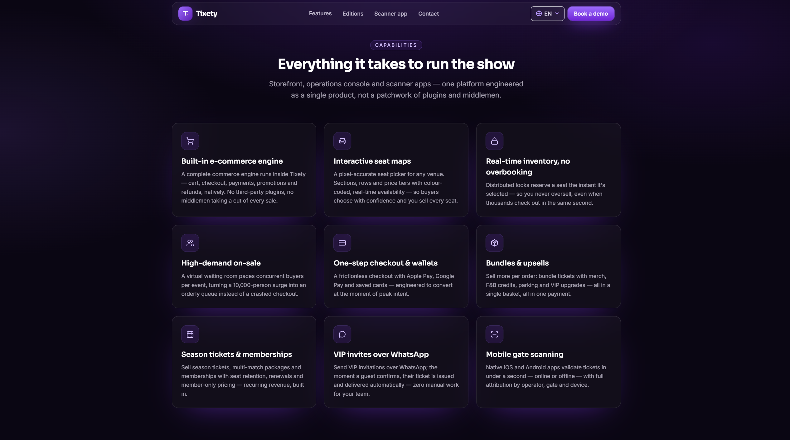 Tixety web proizvodni prikaz